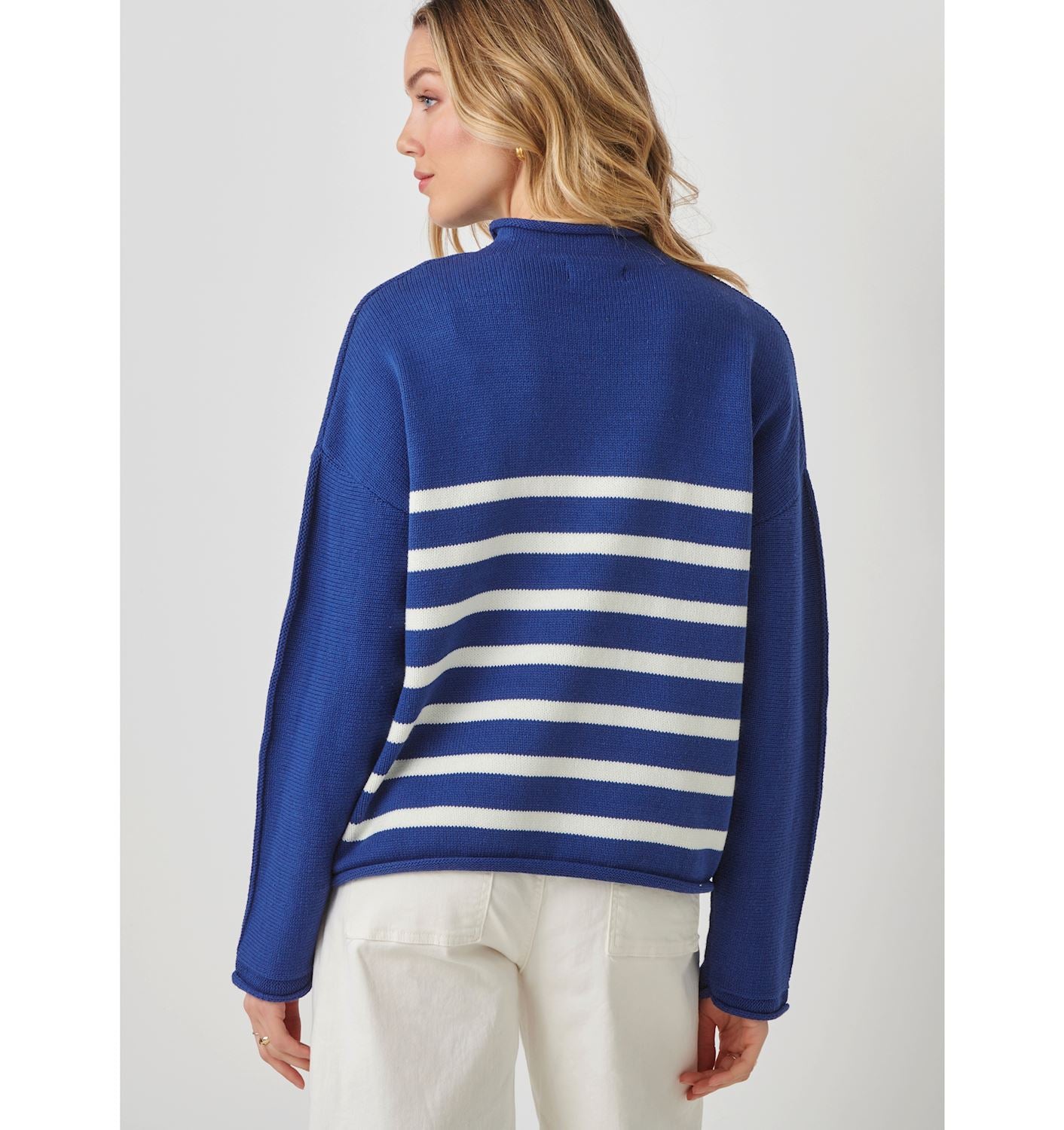 Striped Sweater White & Blue
