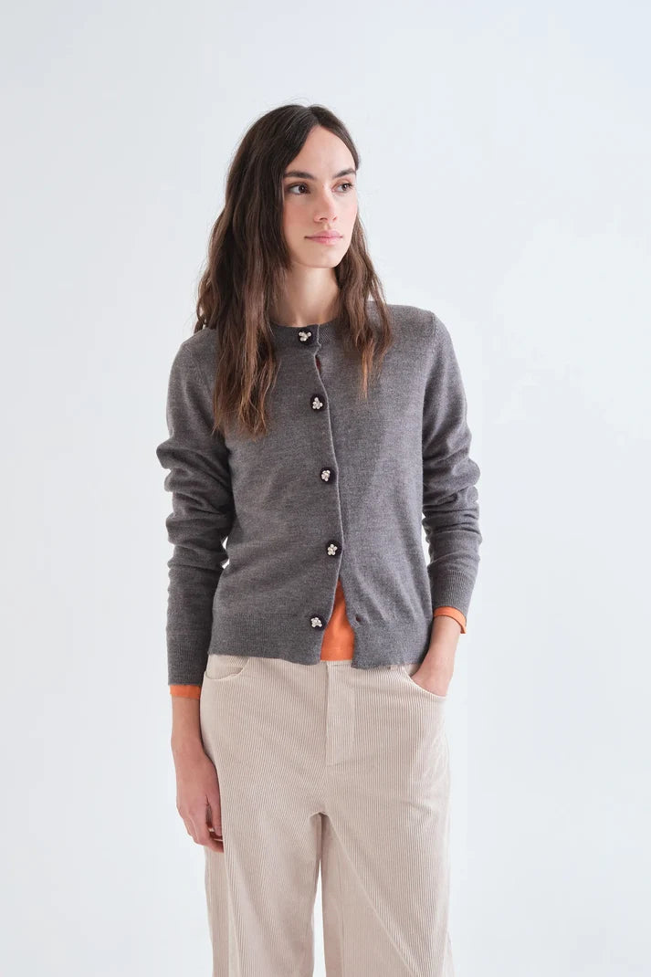 Cardigan with Flowers