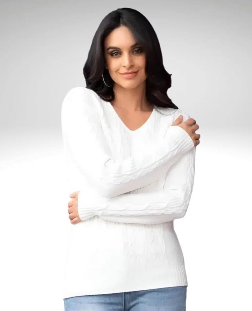 V Neck Pullover Sweater