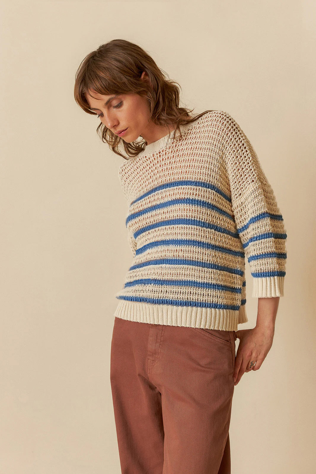 Bicolor Stripes Sweater