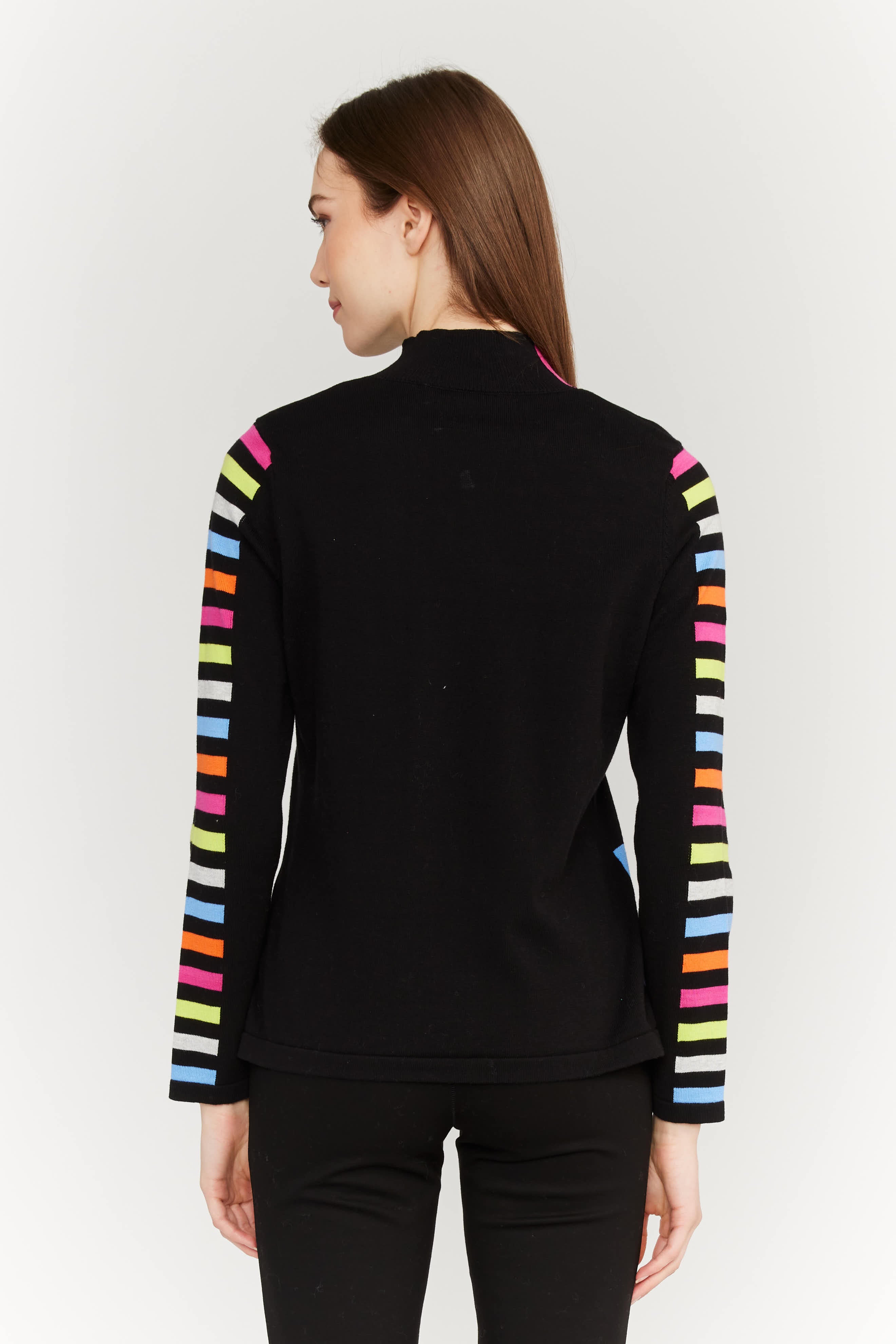 Striped Sleeve Sweater