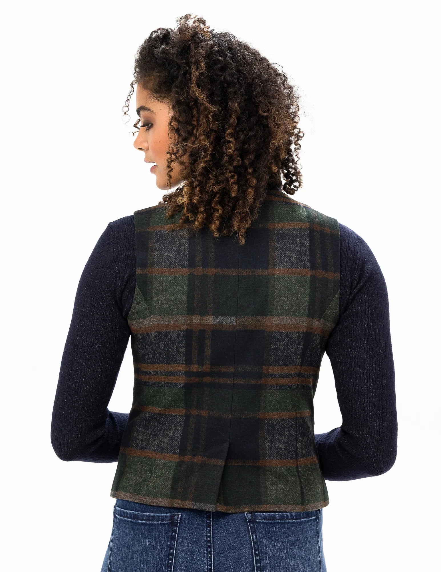 Short Plaid Vest