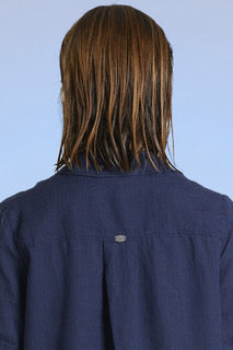Linen Navy Dress