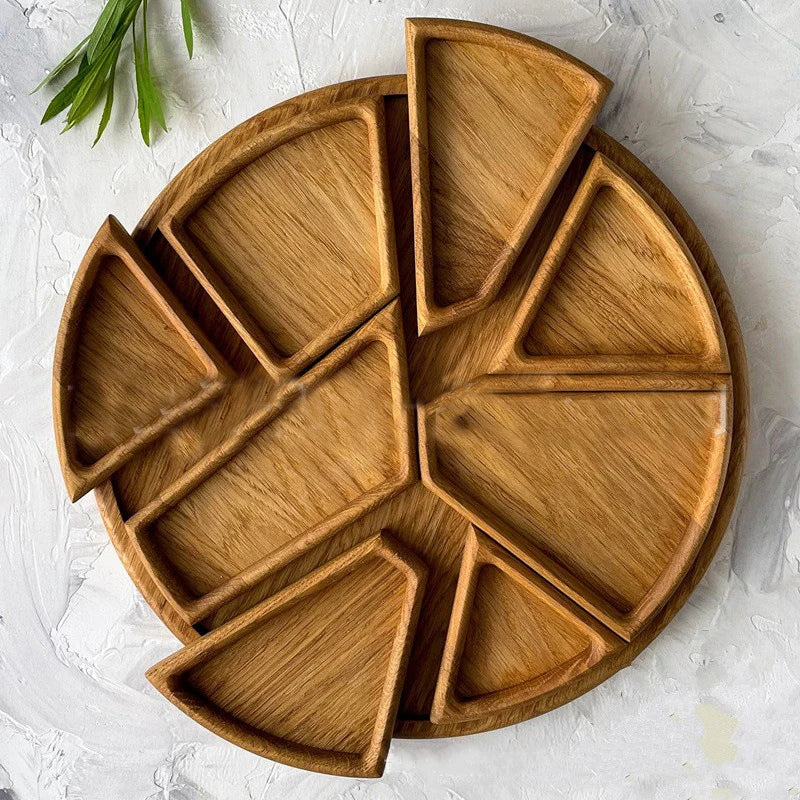 Assiette à collation en bois