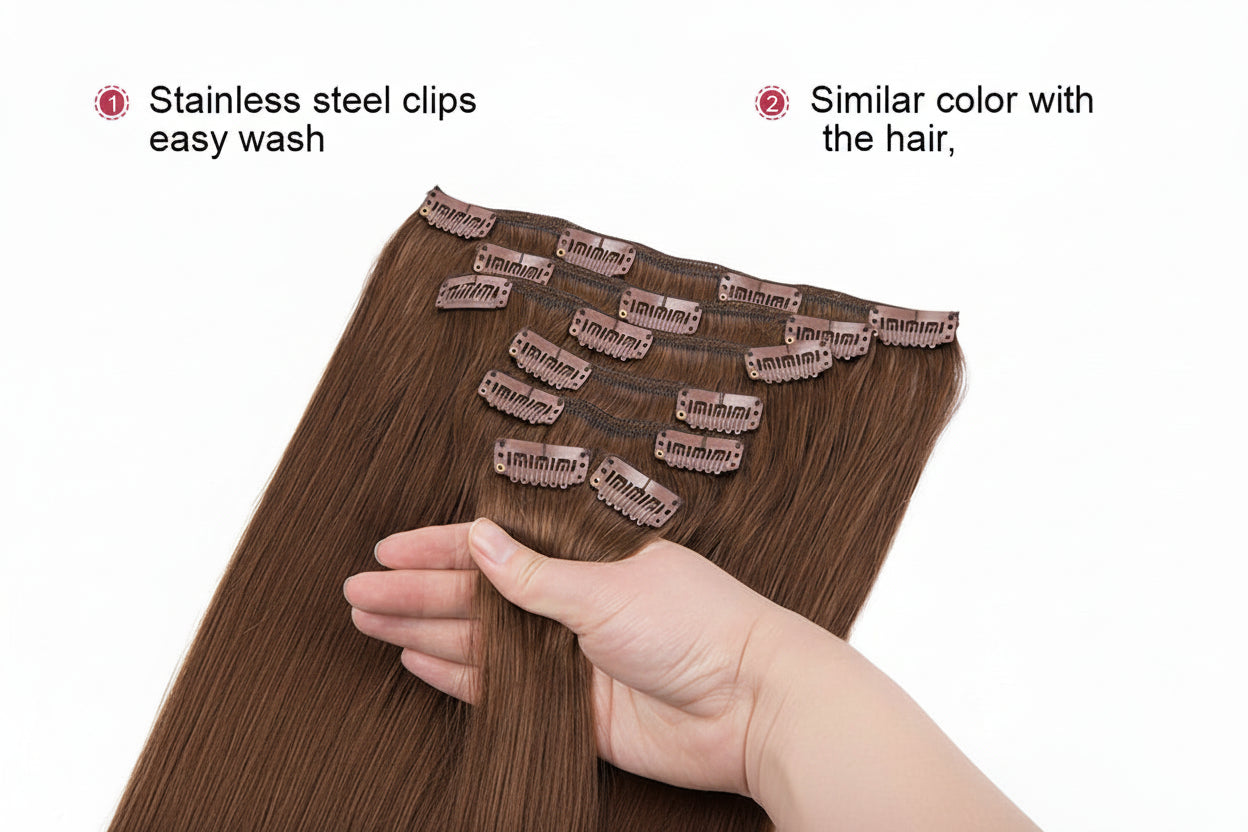 Natural Hair Clip Extensions