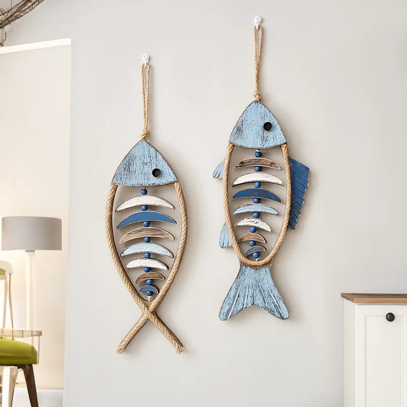 Poisson décoratif en bois