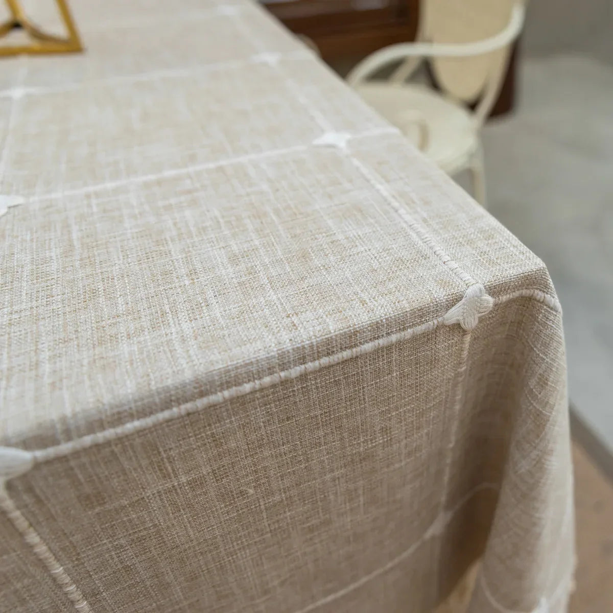 Nappe en coton et lin