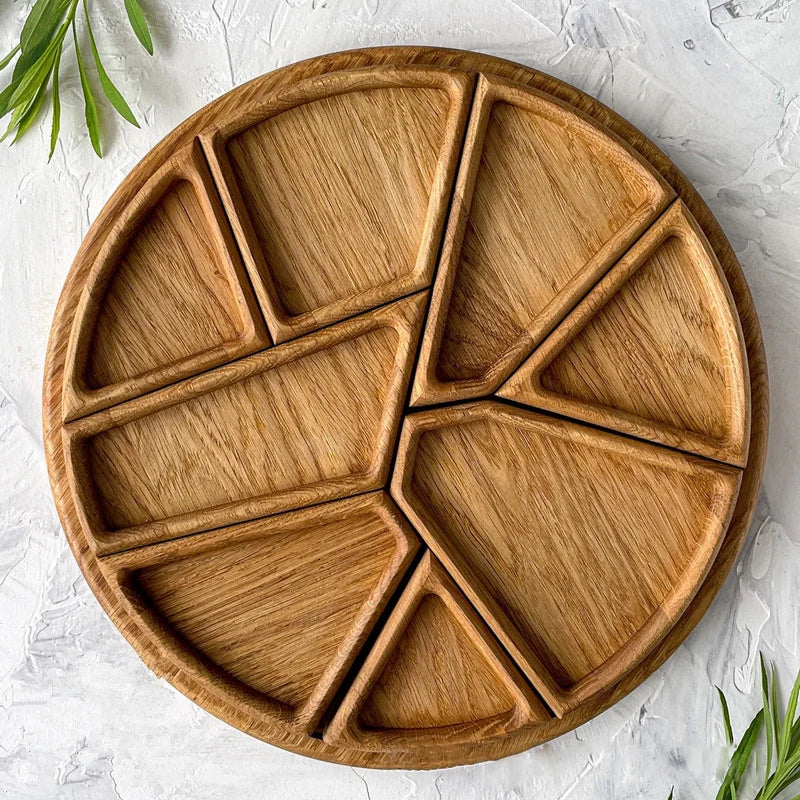 Assiette à collation en bois