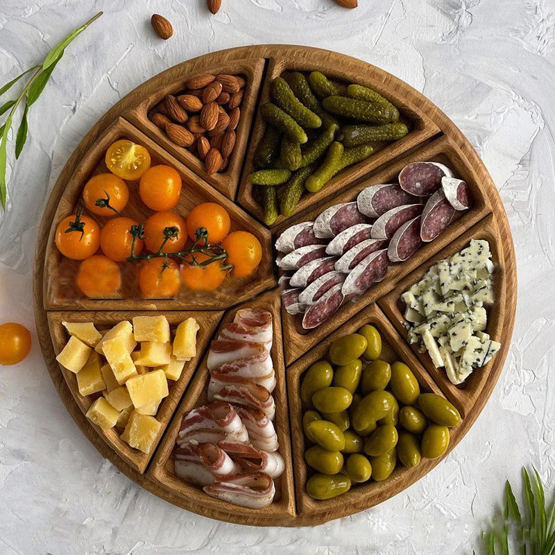 Assiette à collation en bois