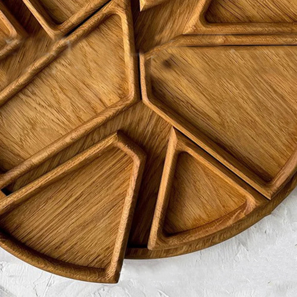 Assiette à collation en bois