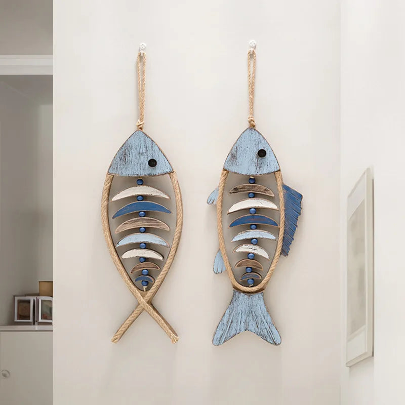 Poisson décoratif en bois
