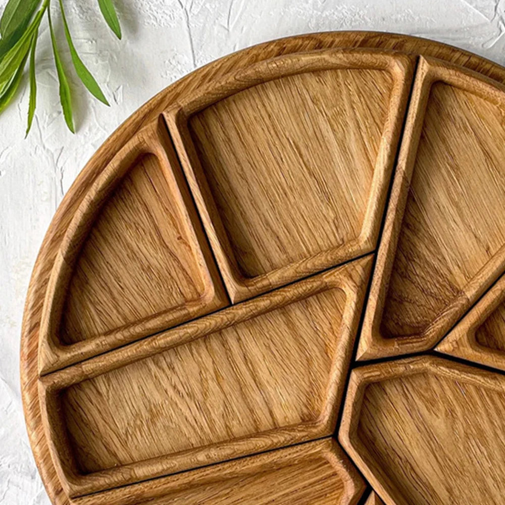 Assiette à collation en bois