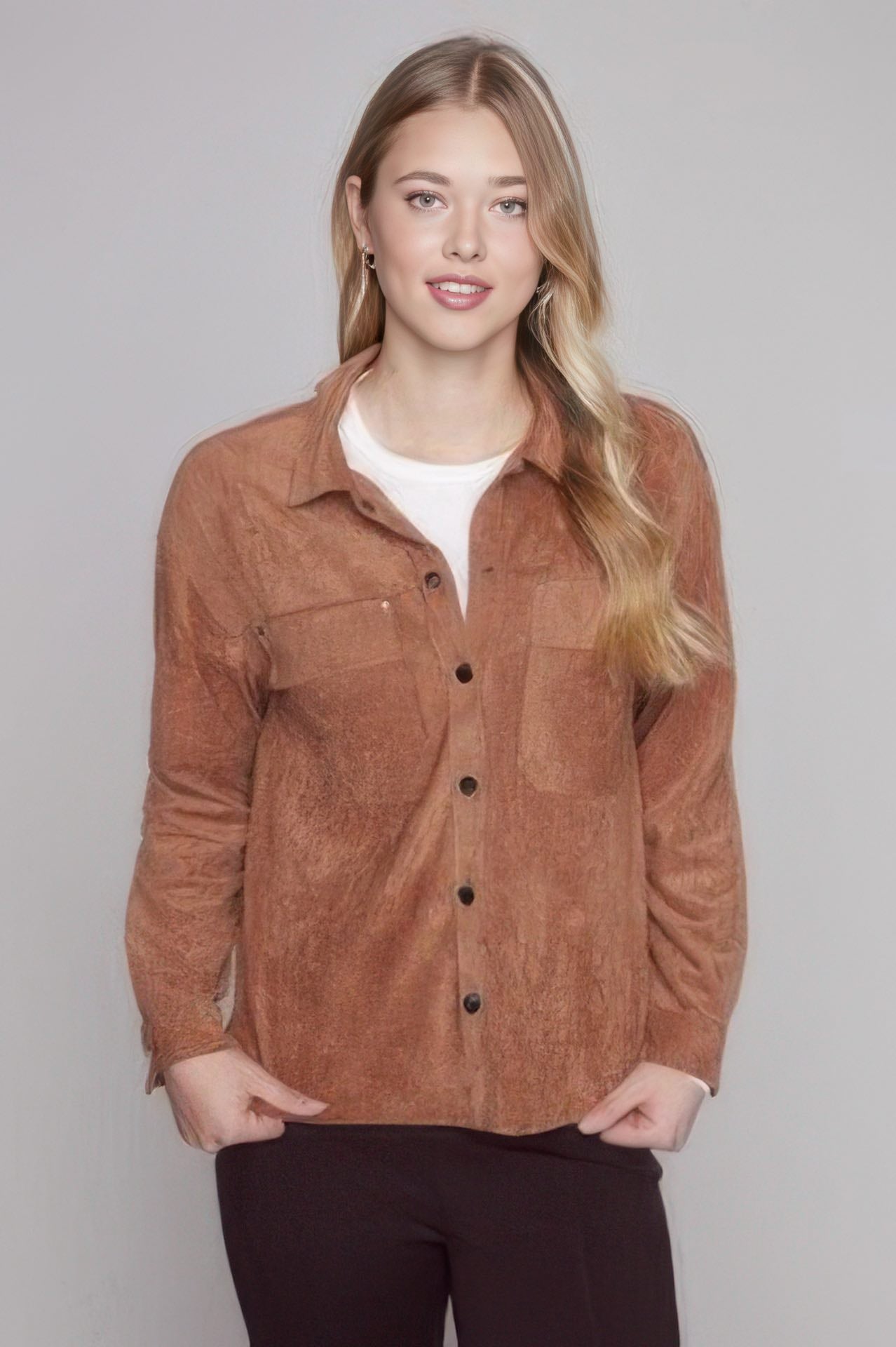 Faux Suede Jacket