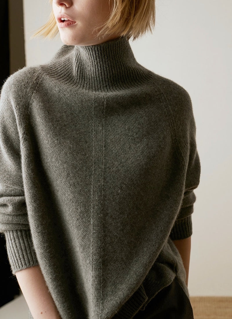 Women's Heavy Knit Cashmere Turtleneck – Singular Society