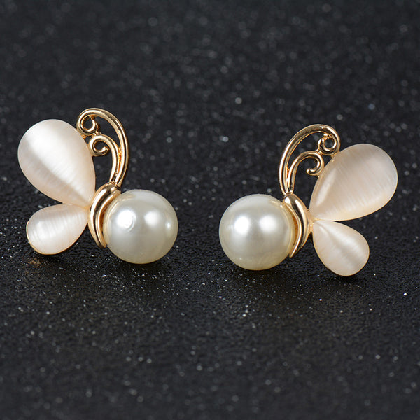 Butterfly Pearl Earrings | bitpix.io