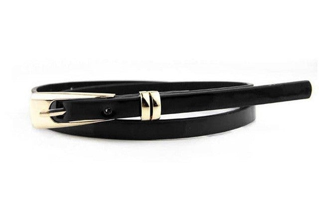 Thin and narrow faux leather waistband | bitpix.io